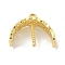 Rack Plating Brass Pendant Bails, Long-Lasting Plated, Lead Free & Cadmium Free, Real 18K Gold Plated, 13x14x8mm, Hole: 1.1mm