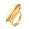 304 Stainless Steel Finger Ring, Elliptic Shape, Golden, Inner Diameter: 18mm