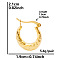 Stylish Stainless Steel Hoop Earrings for Women, Golden, 21x19mm