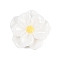Opaque Resin Cabochons, Camellia, White, 17x17x5mm
