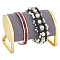 Alloy Bracelet/Bangle Display Stands, with Velvet, Golden, 9.6x5.9x6.6cm