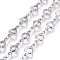 Tarnish Resistant 304 Stainless Steel Link Chains, Soldered, Heart, Stainless Steel Color, 10x5~5.5x1.5mm