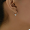 Classic Brass Flower Hoop Earrings, Silver, 15x15mm