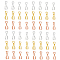 SUPERFINDINGS 3 Color 4 Size 96Pcs Ice Pick Pinch Bails with Pendant Alloy Pinch Bail Claps Charm Connector Earring Clasp Necklace Bails for DIY Jewelry Pin: 0.7-0.8mm