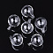 Handmade One Hole Blown Glass Globe Bottles, for Glass Vial Pendants Making, Clear, 38~39x30mm, Hole: 4~5mm