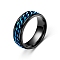 201 Stainless Steel Rotating Finger Ring, Fidget Spinner Ring for Calming Worry Meditation, Black, US Size 9(18.9mm)