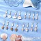 4Pair 304 Stainless Steel Shell Shape Dangle Earrings, with Natural Shell, Golden, 65~72.5x11~18mm, 4pair/set