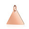 304 Stainless Steel Stamping Blank Tag Charms, with Jump Ring, Manual Polishing, Triangle Charm, Rose Gold, 13x15x1mm, Hole: 3.5mm