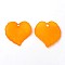 Autumn Theme Transparent Acrylic Pendants, Frosted, Leaf, Dyed, Orange, 16x15x2mm, Hole: 1.2mm, about 1650pcs/500g