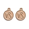 Alloy Enamel Pendants, Flat Round with Constellation/Zodiac Sign, Capricorn, 22x18x2mm, Hole: 1.5mm
