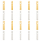 20Pcs 2 Colors 201 Stainless Steel Pendants, Laser Cut, Manual Polishing, Rectangle with Heart, Golden & Stainless Steel Color, 5x25x1mm, Hole: 1.6mm, 10pcs/color