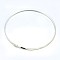 Brass Choker Collar Necklace Making, Rigid Necklaces, Silver Color Plated, 13cm