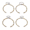 304 Stainless Steel Figaro Chain Bracelet Makings, with Mixed Shapes Chain Extander, Golden & Stainless Steel Color, 6-7/8 inch(17.5cm)