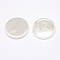 Brass Cabochon Settings, DIY Material for Hair Accessories, Lead Free and Cadmium Free, Flat Round, Silver Color Plated, about 20mm in diameter, Tray: 18mm