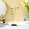 T Bar Iron Jewelry Display Stands, Jewelry Organizer Rack for Earrings Necklaces Showing, Light Gold, 17.2x32.5cm