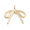 Brass Pave Clear Cubic Zirconia Pendants, Cadmium Free & Nickel Free & Lead Free, Bowknot, Real 14K Gold Plated, 20x22.5x3.5mm, Hole: 2.5x1.8mm