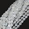 Natural White Topaz Beads Strands, with Seed Beads, Faceted, Bicone, Double Terminated Point Prism Beads, 5~7x6mm, Hole: 0.8mm, about 48pcs/strand, 15.55 inch(39.5cm)