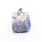 Natural Lapis Lazuli Pendants, with Alloy Accessories, with Platinum Peg Bail & Snap On Bails, Irregularity Shape, 26~32x20~28x16~20mm, Hole: 4x7.5mm