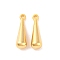 Brass Pendants, Lead Free & Cadmium Free, Teardrop, Real 24K Gold Plated, 4x4mm, Hole: 1.2mm