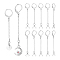 40Pcs 2 Styles 304 Stainless Steel Leverback Earring Findings, Ear Wire with Pinch Bails, Stainless Steel Color, 58mm, Pin: 0.8mm, 20Pcs/style