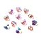 Electroplate Glass Charms, AB Color Plated, Faceted Heart, Violet, 10x10x5~5.5mm, Hole: 1~1.2mm