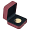 FINGERINSPIRE 40mm Coin Presentation Display Box Holder Pale Violet Red Square Imitation Leather Coin Storage Boxes with Black Velvet Inside Commemorative Coin Challenge Coins Medals Badges Gift Case