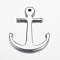 Tarnish Resistant 304 Stainless Steel Pendants, Anchor, Stainless Steel Color, 32x26x2mm, Hole: 2mm