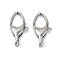 304 Stainless Steel Lobster Claw Clasps, Stainless Steel Color, Horse Eye, 19.5x10x4.5mm, Hole: 5x2mm