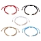 Polyester Braided Bead Bracelet Making, with 304 Stainless Steel Open Jump Rings, Mixed Color, 10-1/4x1/4x1/8 inch(26x0.5x0.4cm)