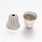 Apetalous Brass Bead Cone, Platinum, 11x11mm, Hole: 1mm