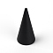 Wood Ring Display Frame, Cone with Flat Bottom, Black, 2.45x5cm