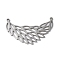 Non-Tarnish 304 Stainless Steel Hollow Pendants, Feather Charms, Stainless Steel Color, 23x28x1mm, Hole: 1.4mm.