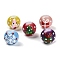 Christmas Theme Handmade Lampwork Beads, with Enamel, Round with Mixed Shapes, Mixed Color, 12.5~13x11mm, Hole: 1.6mm