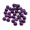 Natural White Jade Dyed Cabochons, Half Round, Purple, 4x2~2.5mm