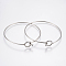Tarnish Resistant 304 Stainless Steel Expandable Bangle Making, Stainless Steel Color, 2-3/8 inchx2-1/2 inch(60x63mm)