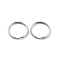 Non-Tarnish 304 Stainless Steel Split Key Rings, Keychain Clasp Findings, 2-Loop Round Ring, Stainless Steel Color, 29.5x3mm, Single Wire: 1.5mm