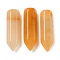 Natural Topaz Jade Pointed Pendants, Faceted Bullet Shaped Charms, 20~20.5x6.5~7x6~6.5mm, Hole: 1.6mm