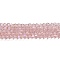 Transparent Electroplate Glass Beads Strands, AB Color Plated, Faceted, Bicone, Pink, 6x6mm, Hole: 1mm, about 45~47pcs/strand, 9.65~9.84 inch(24.5~25cm)