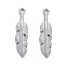 Non-Tarnish 304 Stainless Steel Pendants, Leaf, Stainless Steel Color, 27x6.5x2mm, Hole: 1.8mm