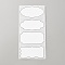 Self-Adhesive Blank Sticker, Mixed Shapes, White, 175x85x0.1mm