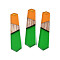 Transparent Resin & Walnut Wood Pendants, Polygon, Green, 49.5x12.5x4mm, Hole: 2mm