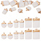 Electroplate Natural Freshwater Shell Pendants, with Golden Plated Brass Findings, Flat Round & Rectangle & Rhombus, Seashell Color, 12pcs/box