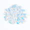 50Pcs Faceted Leaf Glass Pendants, Clear AB, 22x15x7mm, Hole: 1.4mm