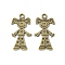 Tibetan Style Alloy Girl Pendants, Cadmium Free & Nickel Free & Lead Free, Antique Bronze, 27.5x15x1mm, Hole: 2mm