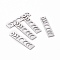 Tarnish Resistant 201 Stainless Steel Pendants, Laser Cut, Moon Phase Bar Charm, Stainless Steel Color, 35x8x1mm, Hole: 1.8mm