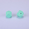Hexagonal Silicone Focal Beads, Mint Cream, 23x17.5x23mm, Hole: 2.5mm