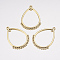 Tibetan Style Connectors, Alloy, Lead Free and Cadmium Free, Teardrop, Antique Golden Color, Size: about 47mm long, 36mm wide, hole: 1mm