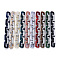Handmade Acrylic Cable Chains, with CCB Plastic Linking Rings, Mixed Color, Link: 20x30.5x5mm, 20x30x6mm, about 39.37 inch(1m)/strand