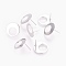 Brass Stud Earrings, Long-Lasting Plated, Nickel Free, Flat Round, Real Platinum Plated, 15x0.5mm, Pin: 0.8mm