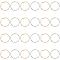 120Pcs 2 Colors Brass Linking Rings, Wave-Twisted Type, Platinum & Golden, 17.5x1mm, Inner Diameter: 15.5mm, 60pcs/color